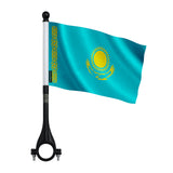 Mini drapeau vélo kazakhstan en polyester fixation pratique