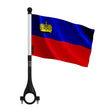 Mini drapeau vélo liechtenstein en polyester pour guidon