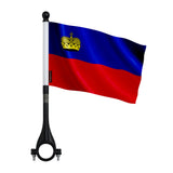 Mini drapeau vélo liechtenstein en polyester pour guidon