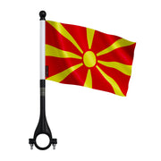 Mini drapeau vélo macédoine du nord en polyester résistant