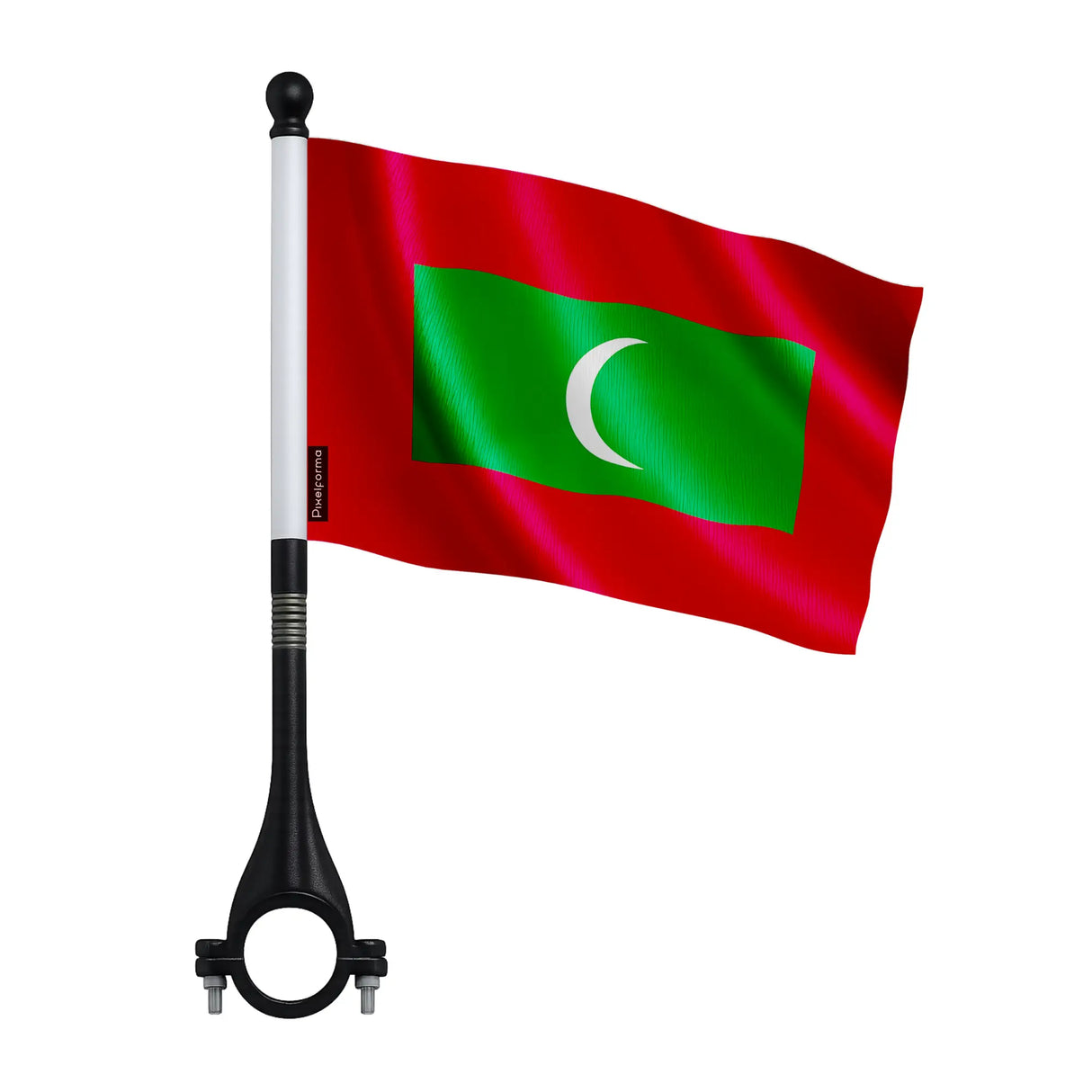 Mini drapeau vélo maldives en polyester pour guidon