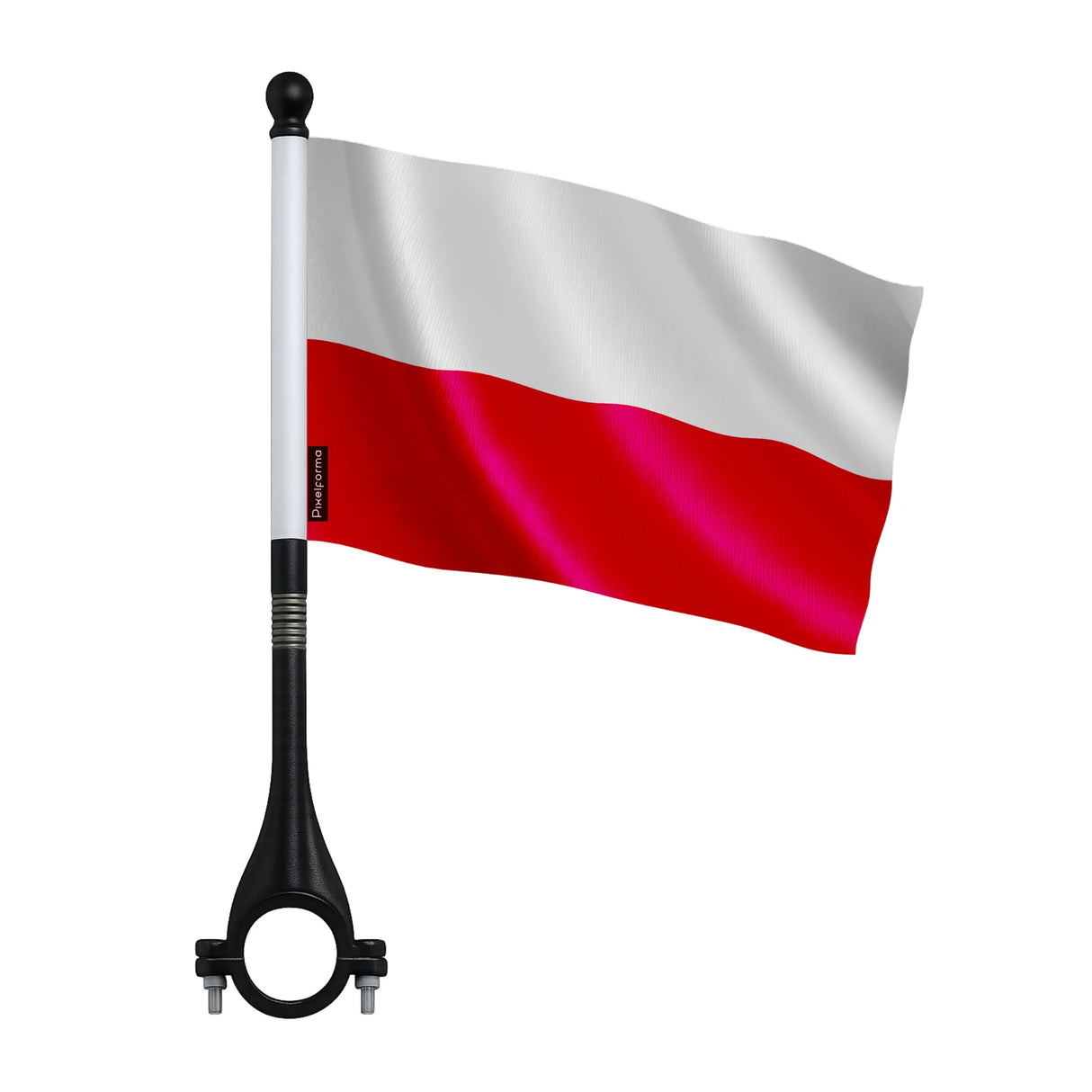 Mini drapeau vélo pologne en polyester visibilité optimale