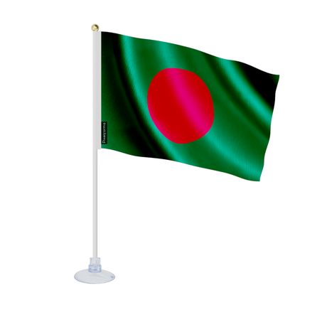 Mini drapeau ventouse bangladesh en polyester - pixelforma