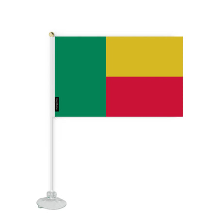 Mini drapeau ventouse bénin en polyester - pixelforma