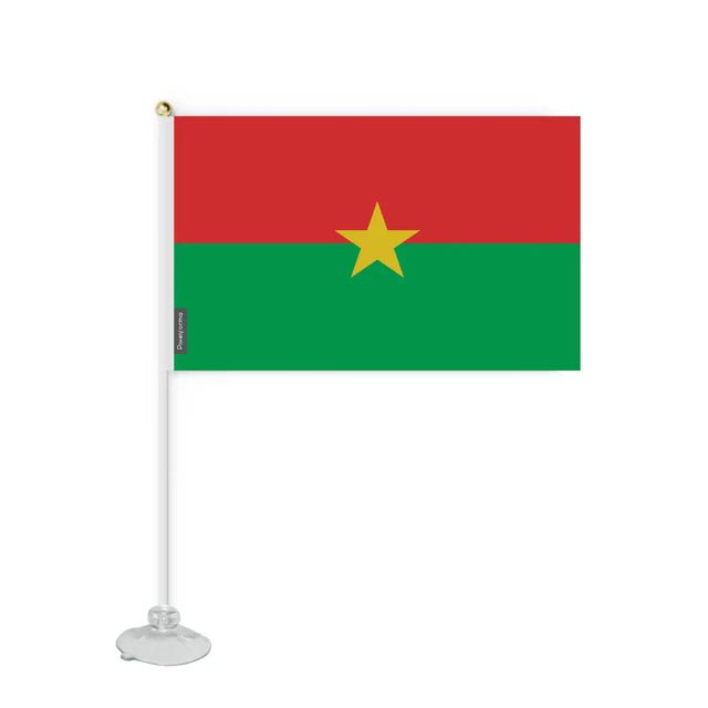 Mini Drapeau Ventouse Burkina Faso en Polyester - Pixelforma 