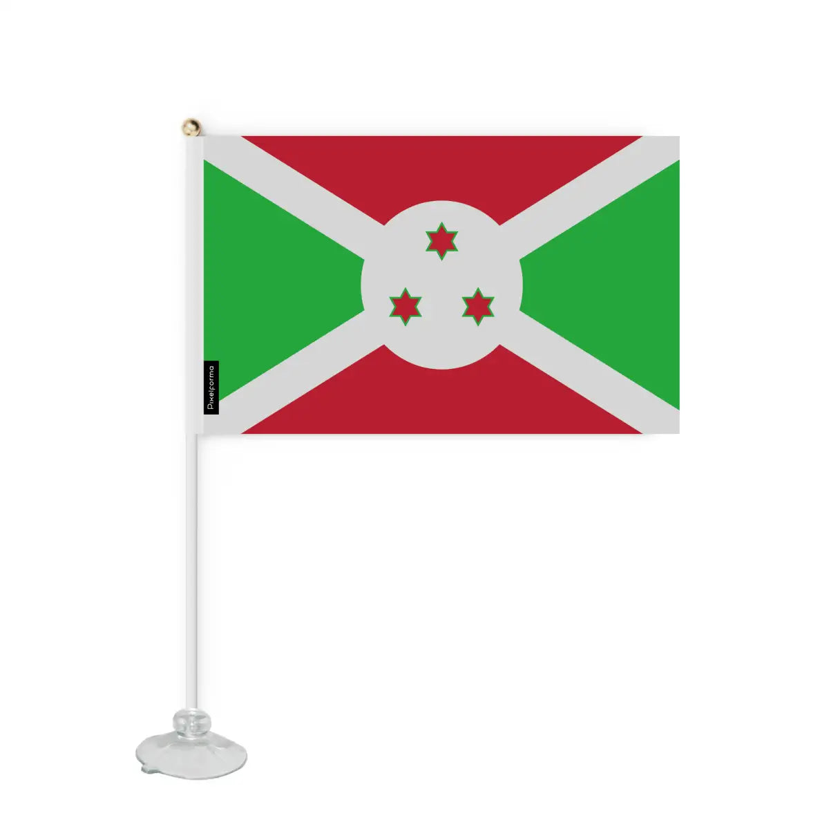 Mini Drapeau Ventouse Burundi en Polyester - Pixelforma 