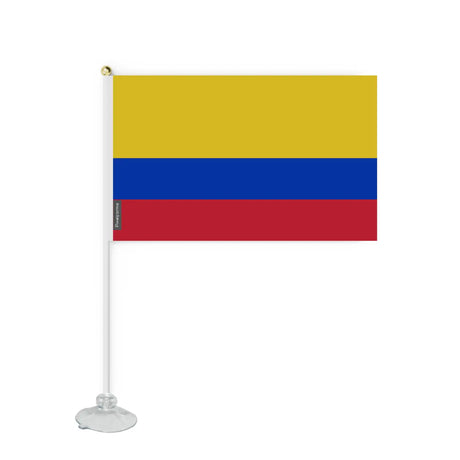 Mini drapeau ventouse colombie en polyester - pixelforma
