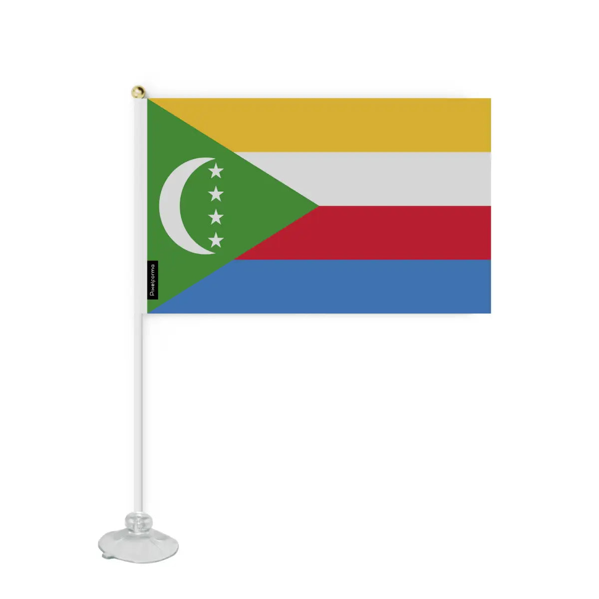 Mini Drapeau Ventouse Comores en Polyester - Pixelforma 