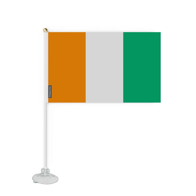 Mini Drapeau Ventouse Côte d'Ivoire en Polyester - Pixelforma 