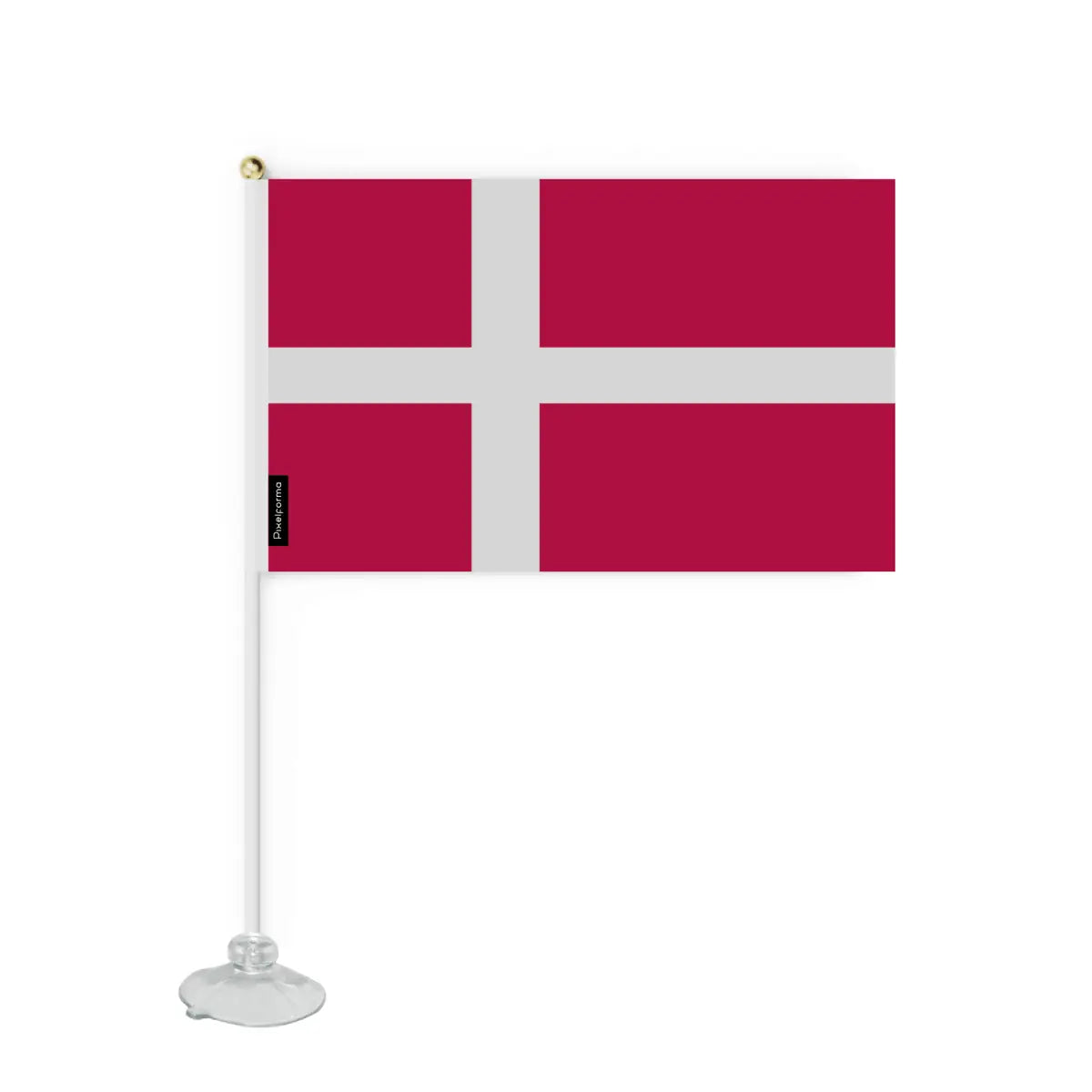 Mini Drapeau Ventouse Danemark en Polyester - Pixelforma 