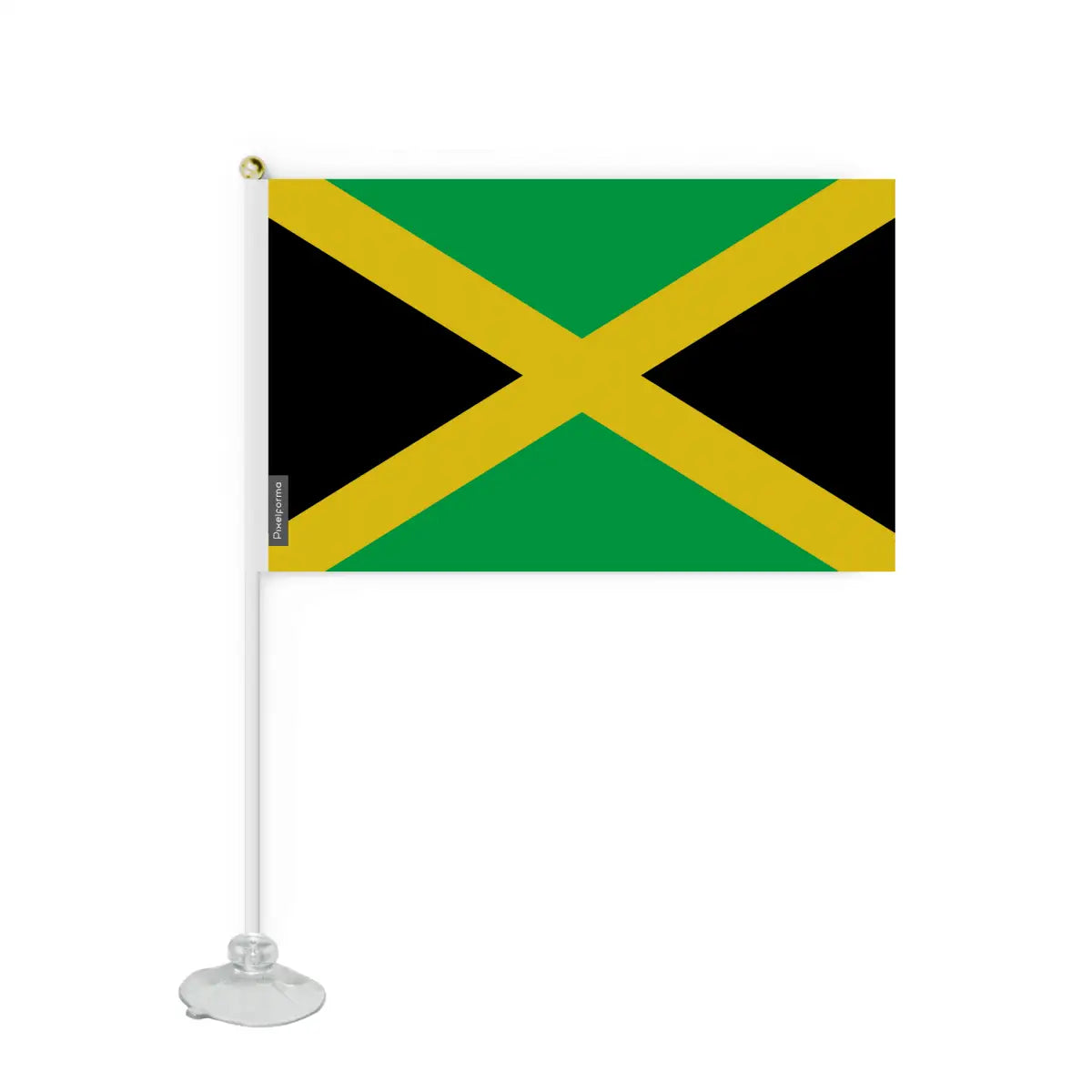 Mini Drapeau Ventouse de Jamaïque en Polyester - Pixelforma 