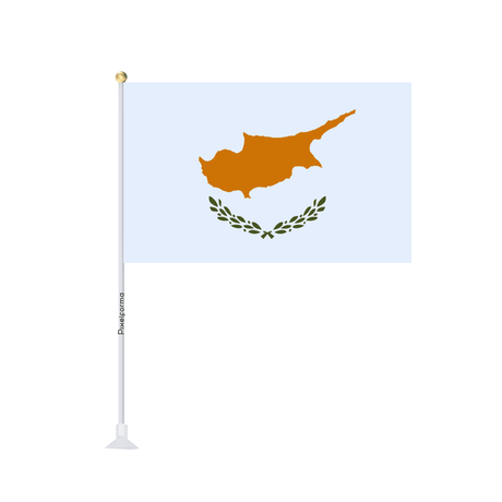 Mini drapeau ventouse Drapeau de Chypre - Pixelforma