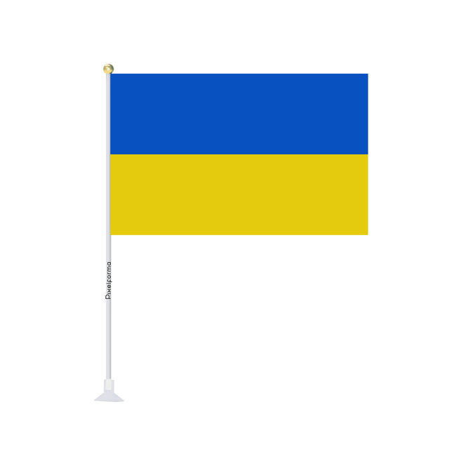 Mini drapeau ventouse Drapeau de l'Ukraine - Pixelforma