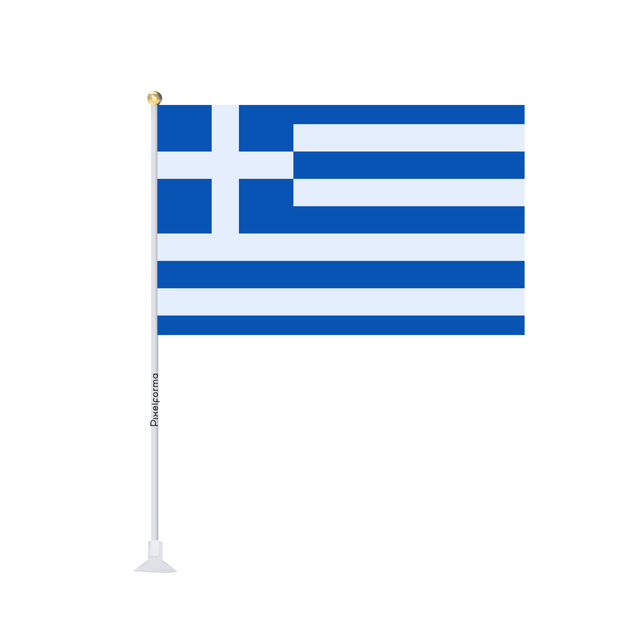 Mini drapeau ventouse Drapeau de la Grèce - Pixelforma