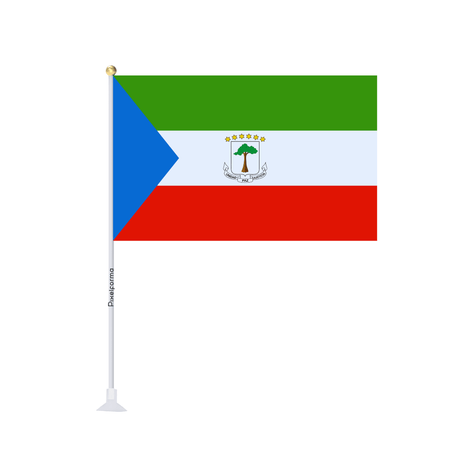 Mini drapeau ventouse Drapeau de la Guinée équatoriale - Pixelforma