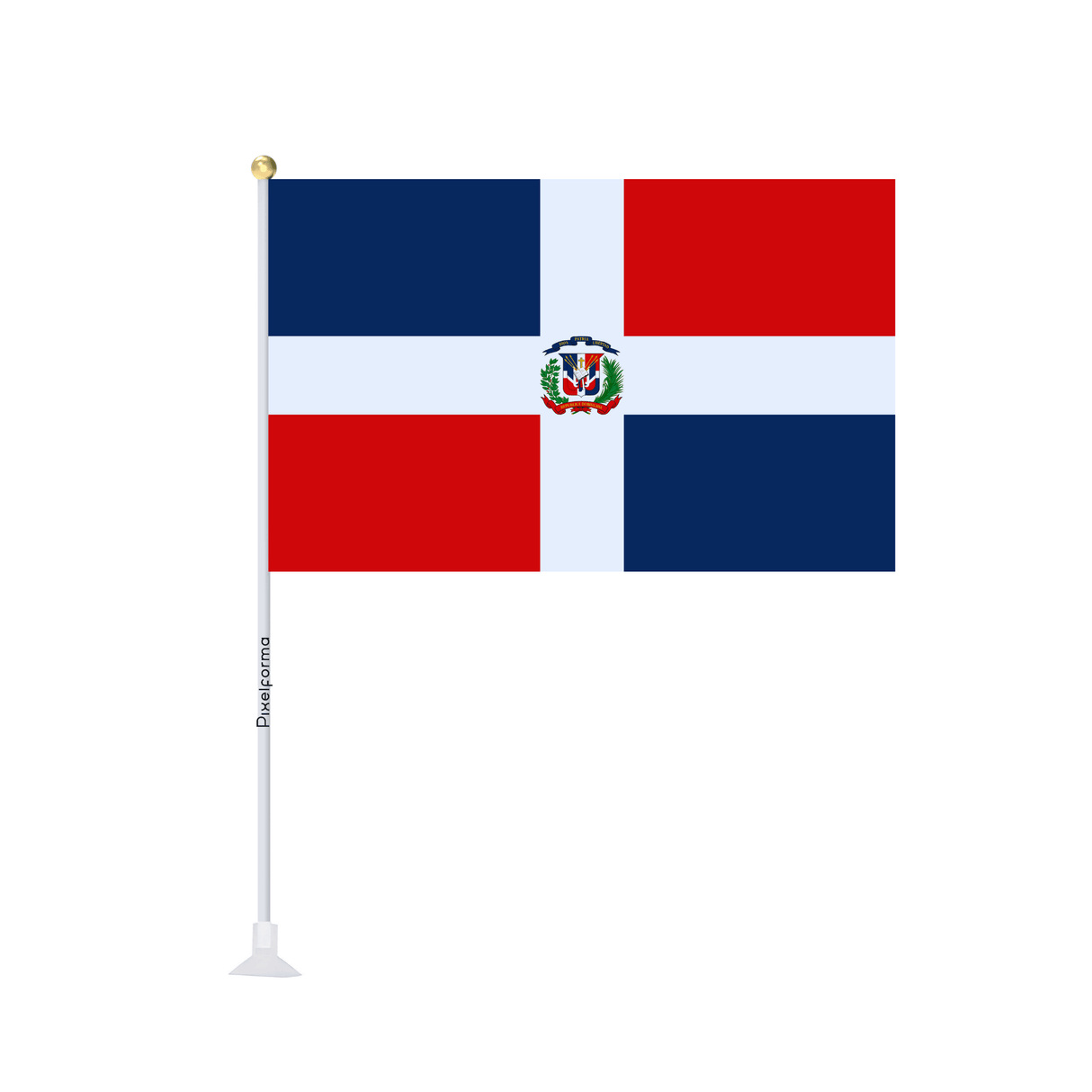 Mini drapeau ventouse Drapeau de la République dominicaine - Pixelforma