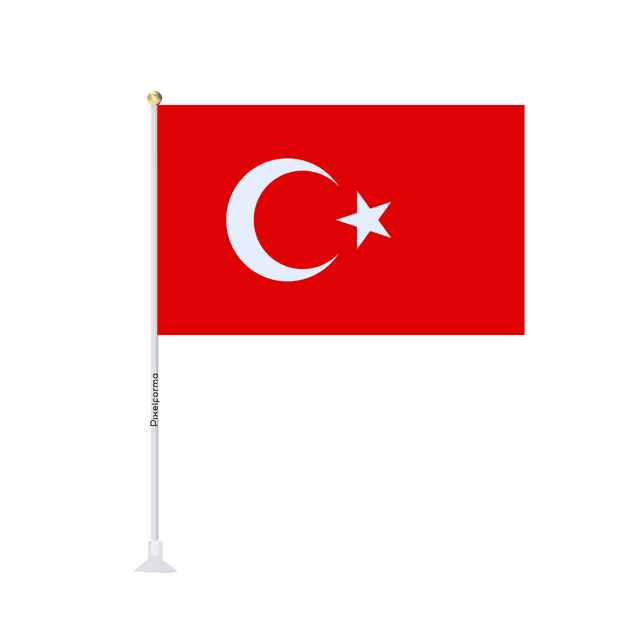 Mini drapeau ventouse Drapeau de la Turquie - Pixelforma