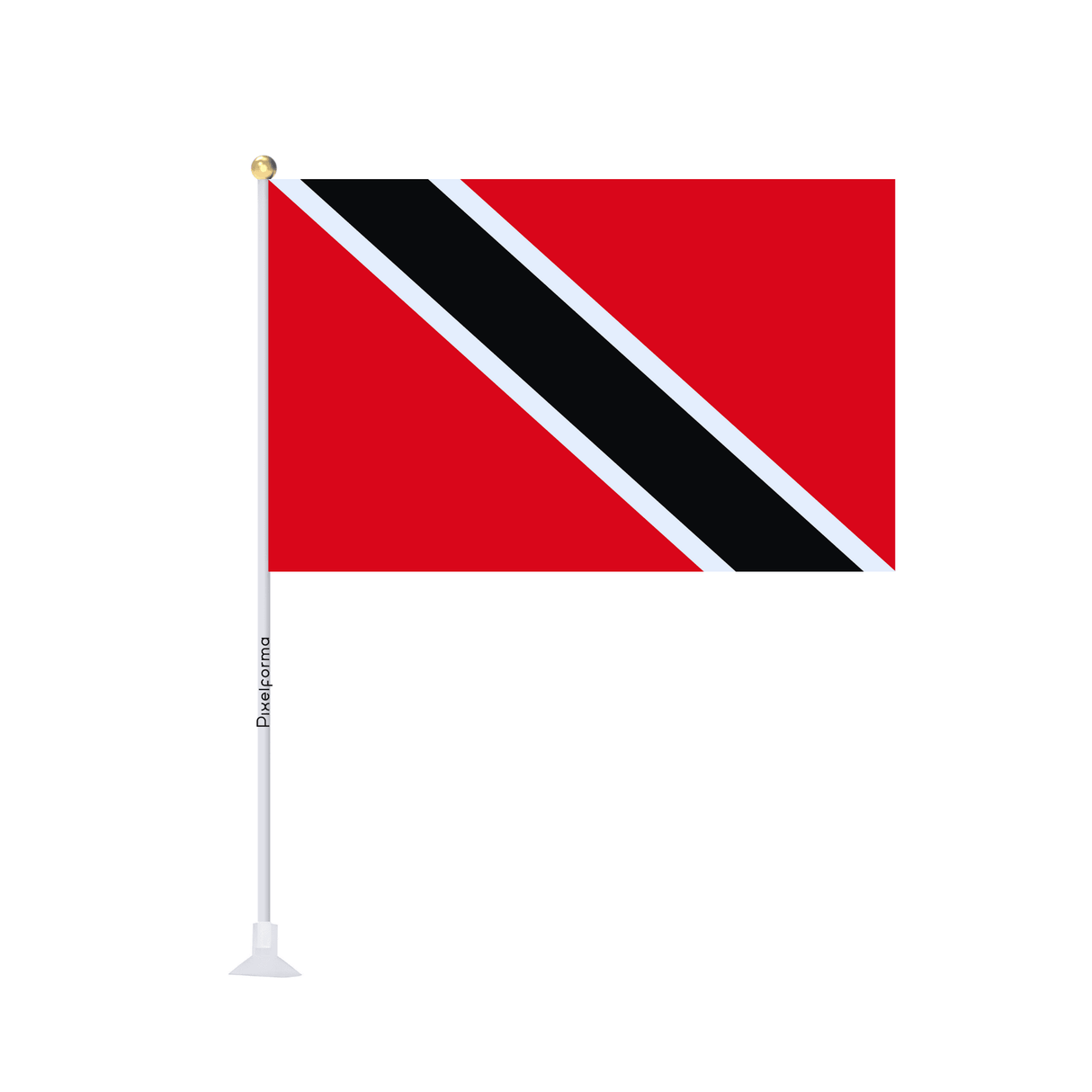 Mini drapeau ventouse Drapeau de Trinité-et-Tobago - Pixelforma