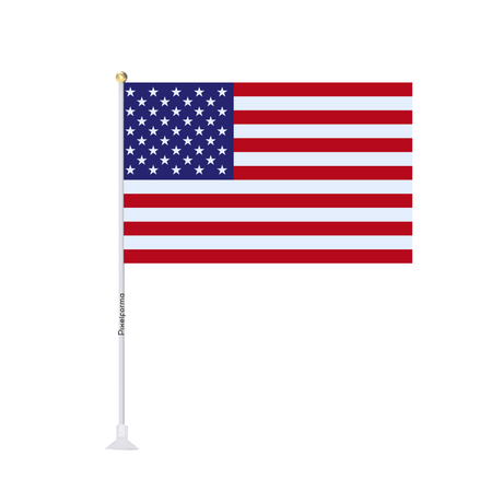 Mini drapeau ventouse Drapeau des États-Unis - Pixelforma