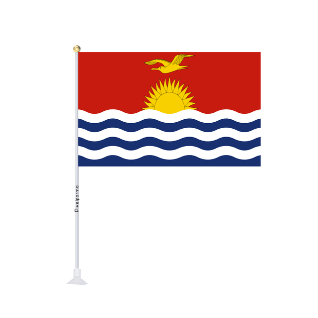 Mini drapeau ventouse Drapeau des Kiribati - Pixelforma