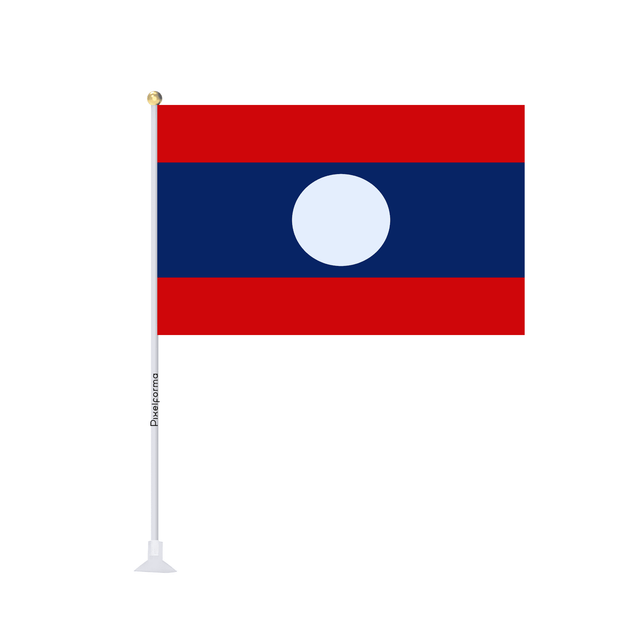 Mini drapeau ventouse Drapeau du Laos - Pixelforma