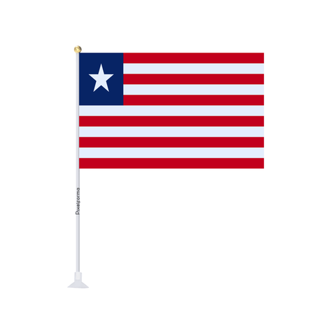 Mini drapeau ventouse Drapeau du Liberia - Pixelforma