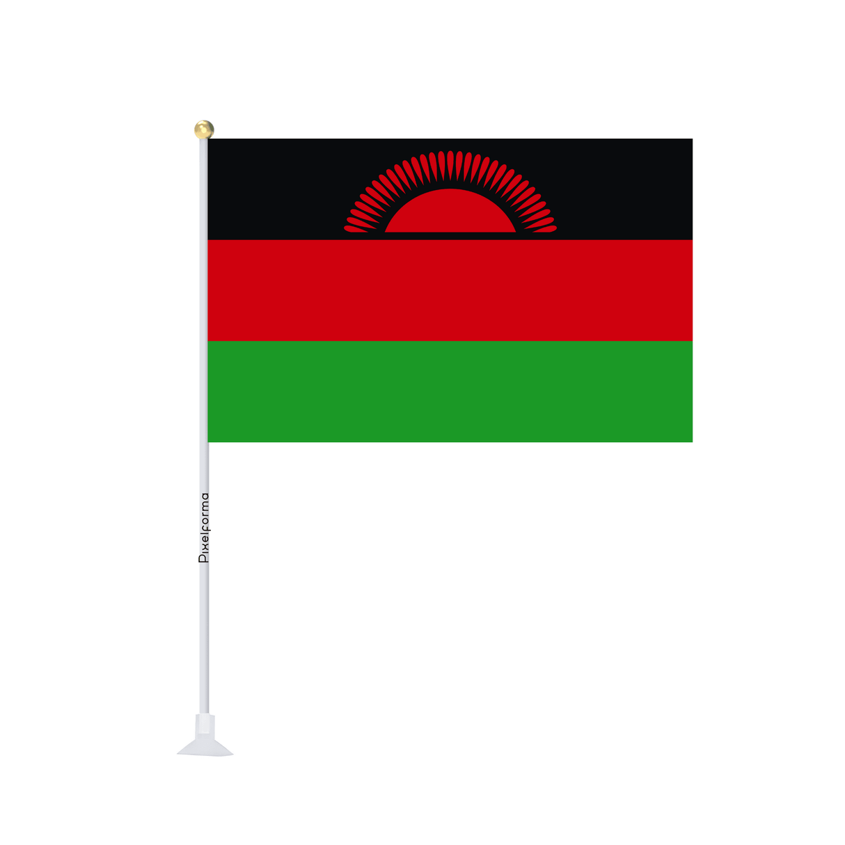 Mini drapeau ventouse Drapeau du Malawi - Pixelforma