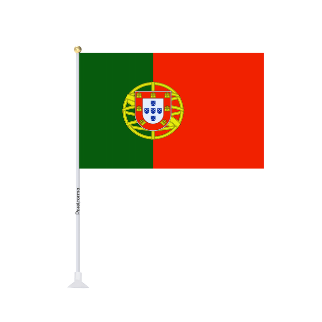 Mini drapeau ventouse Drapeau du Portugal - Pixelforma