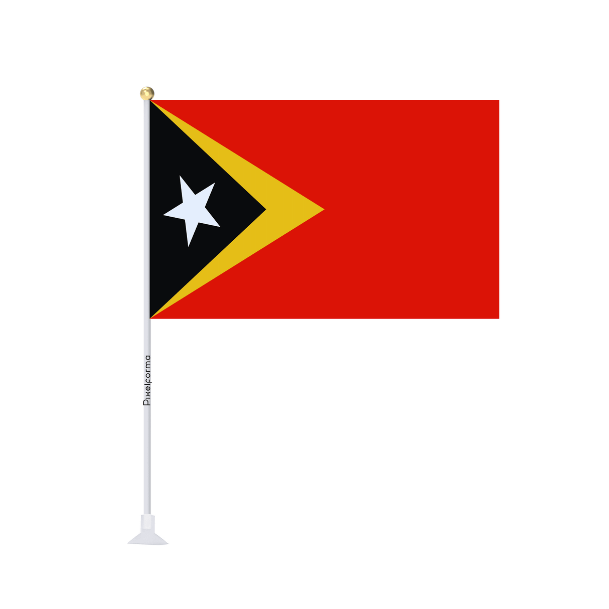 Mini drapeau ventouse Drapeau du Timor oriental - Pixelforma