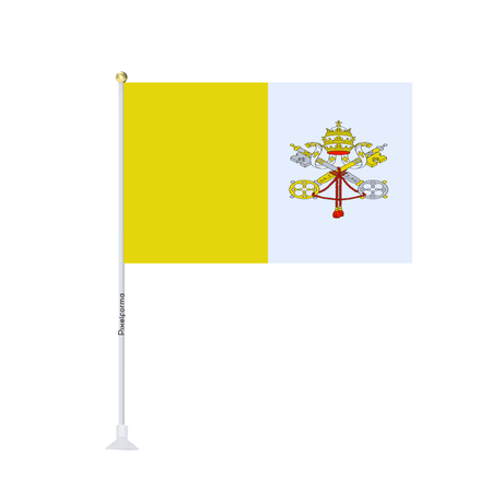 Mini drapeau ventouse Drapeau du Vatican - Pixelforma