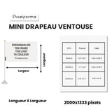 Mini Drapeau Ventouse Équateur en Polyester - Pixelforma 