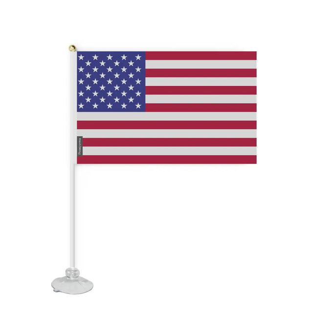 Mini Drapeau Ventouse États-Unis en Polyester - Pixelforma 