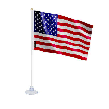Mini drapeau ventouse états-unis en polyester - pixelforma