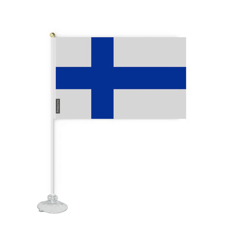 Mini drapeau ventouse finlande en polyester - pixelforma