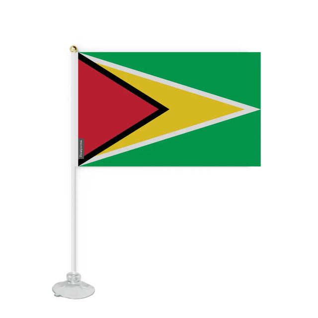 Mini Drapeau Ventouse Guyana en Polyester - Pixelforma 