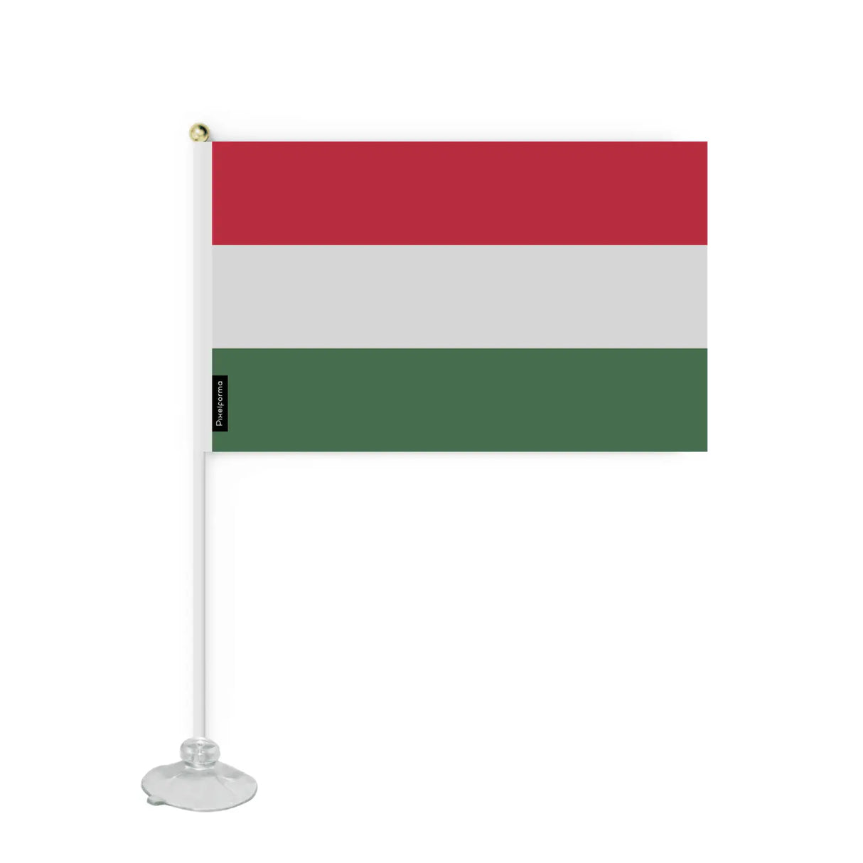Mini drapeau ventouse hongrie en polyester - pixelforma