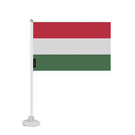 Mini drapeau ventouse hongrie en polyester - pixelforma