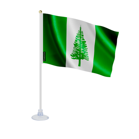 Mini drapeau ventouse île norfolk en polyester - pixelforma