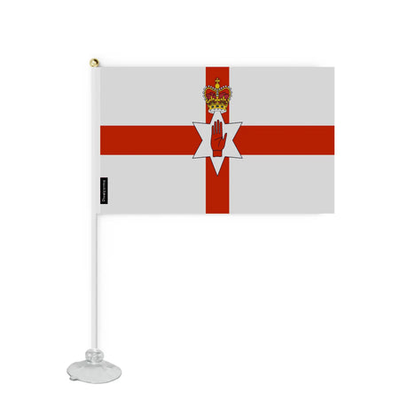 Mini drapeau ventouse irlande du nord en polyester - pixelforma