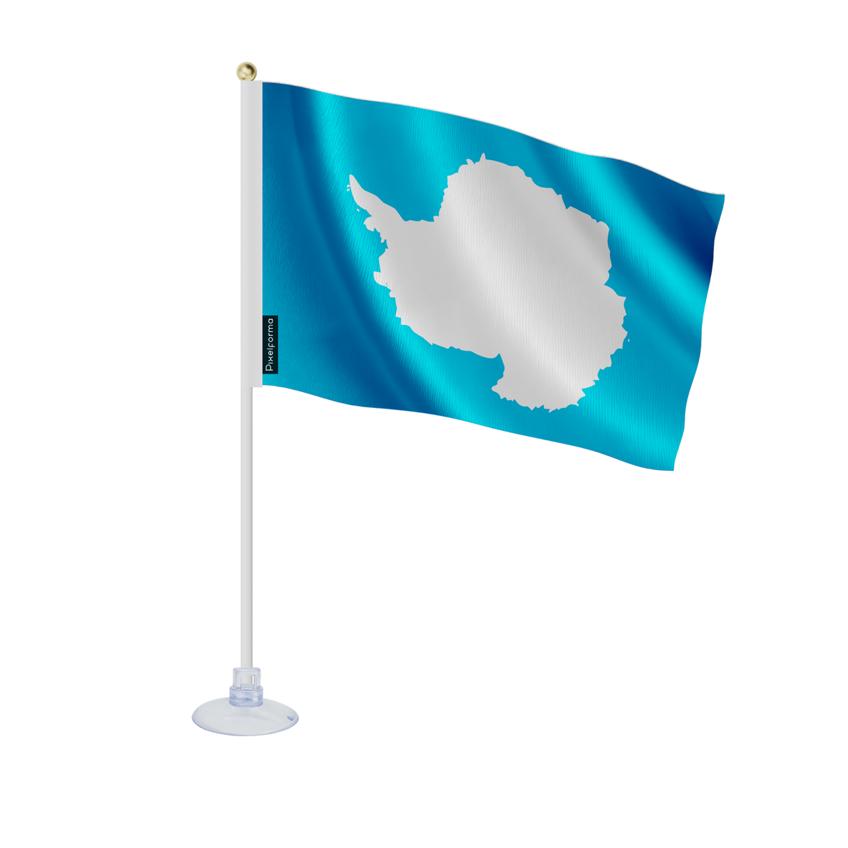 Mini drapeau ventouse l’antarctique en polyester - pixelforma