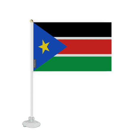 Mini drapeau ventouse le soudan du sud en polyester - pixelforma