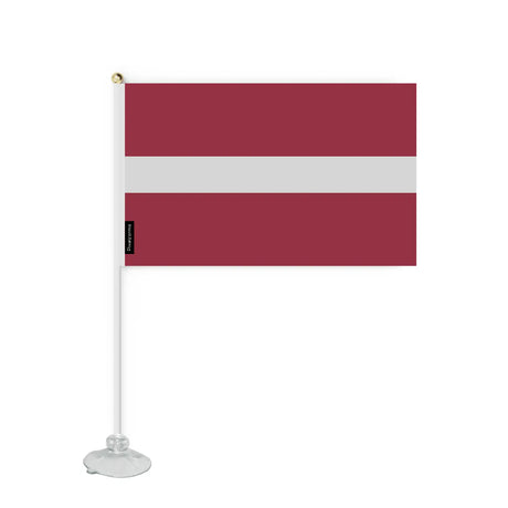Mini drapeau ventouse lettonie en polyester - pixelforma