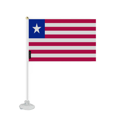 Mini drapeau ventouse liberia en polyester - pixelforma
