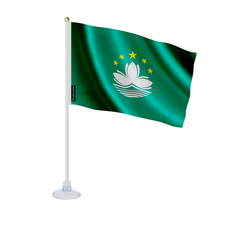 Mini drapeau ventouse macao en polyester - pixelforma