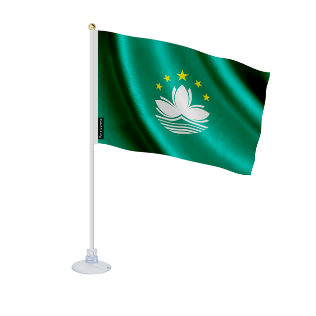 Mini drapeau ventouse macao en polyester - pixelforma
