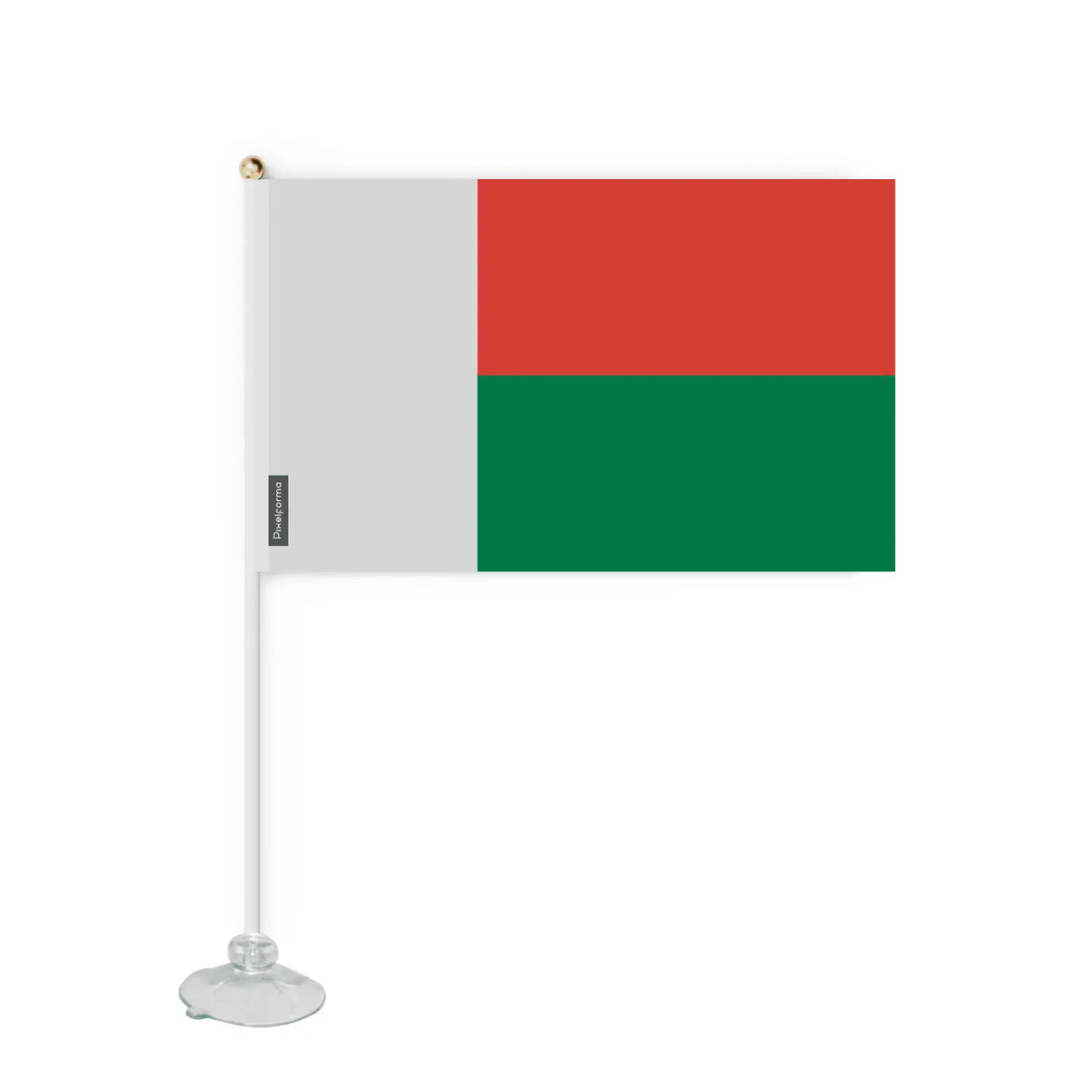 Mini drapeau ventouse madagascar en polyester - pixelforma