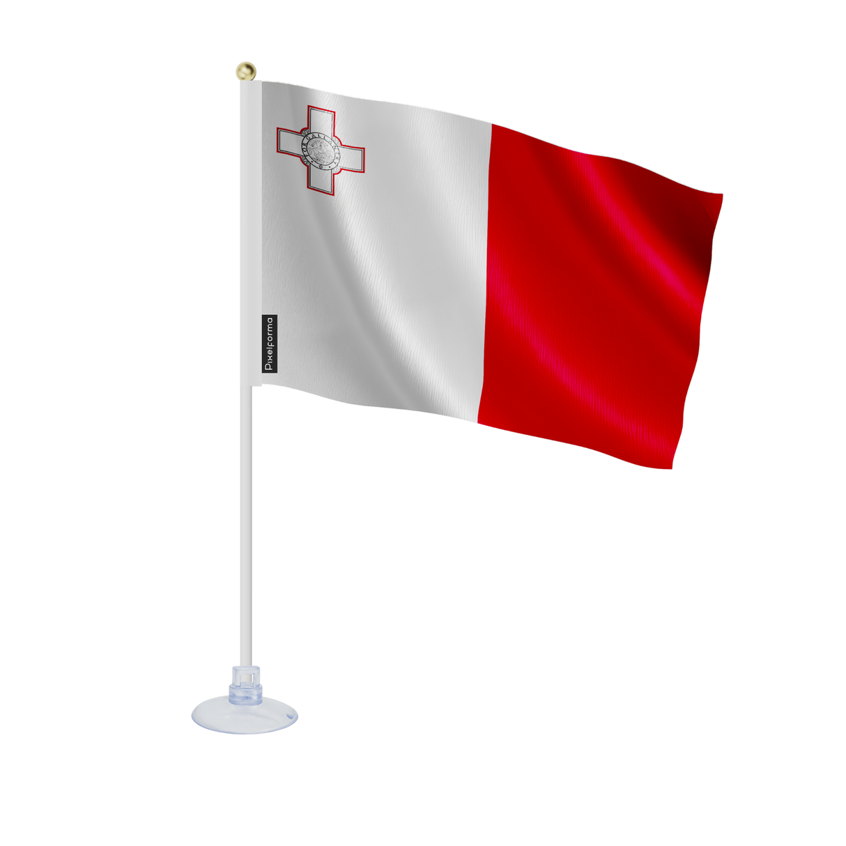 Mini drapeau ventouse malte en polyester - pixelforma