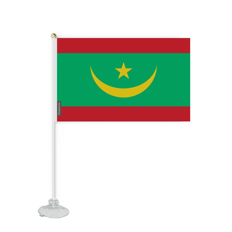 Mini drapeau ventouse mauritanie en polyester - pixelforma