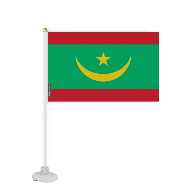 Mini drapeau ventouse mauritanie en polyester - pixelforma