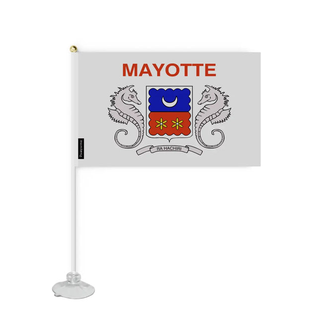 Mini Drapeau Ventouse Mayotte en Polyester - Pixelforma 